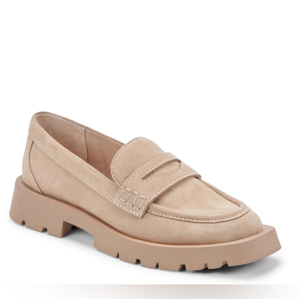 Dolce Vita Elias suede leather upper loafers chunky classy slip ons